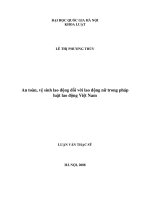 An toàn, vệ sinh lao động đối với lao động nữ trong pháp luật lao động việt nam 