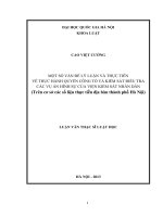 Một số vấn đề lý luận và thực tiễn về tội mua bán người trong luật hình sự việt nam  luận văn ths  luật 