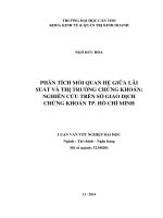 phân tích mối quan hệ giữa lãi suất và thị trường chứng khoán nghiên cứu trên sở giao dịch chứng khoán tp. hồ chí minh