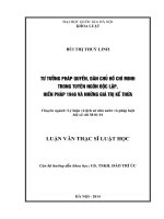 Tư tưởng pháp quyền, dân chủ hồ chí minh trong tuyên ngôn độc lập, hiến pháp 1946 và những giá trị kế thừa 