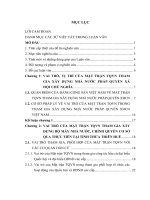 Vai trò tham gia của mặt trận tổ quốc việt nam trong xây dựng nhà nước và pháp quyền xã hội chủ nghĩa   qua thực tiễn tại tỉnh thừa thiên huế 