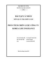 Quản trị chiến lược công ty korea life 