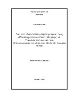 Các nguyên tắc xử lý người chưa thành niên phạm tội trong luật hình sự việt nam  luận văn ths  luật 