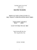 Pháp luật tiền lương ở nước ta   thực trạng và phương hướng hoàn thiện 