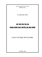 Vai trò của tòa án trong kiểm soát quyền lực nhà nước 