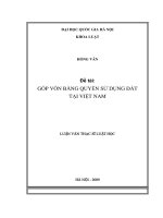 Góp vốn bằng quyền sử dụng đất tại việt nam