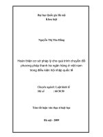 Hoàn thiện cơ sở pháp lý cho quá trình chuyển đổi phương pháp thanh tra ngân hàng ở việt nam trong điều kiện hội nhập quốc tế 