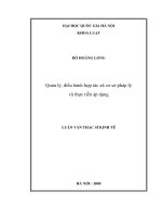 Quản lý, điều hành hợp tác xã cơ sở pháp lý và thực tiễn áp dụng  luận văn ths kinh tế 