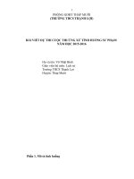 BÀI DỰ THI XỬ LÝ TÌNH HUỐNG SƯ PHẠM