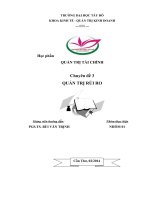 Chuyên đề 3 Quản trị rủi ro