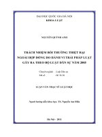 Trách nhiệm bồi thường thiệt hại ngoài hợp đồng do hành vi trái pháp luật gây ra theo bộ luật dân sự năm 2005  luận văn ths  luật