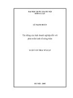 Tác động của luật doanh nghiệp đối với phát triển kinh tế nông thôn  luận văn ths  luật 