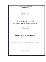 Trách nhiệm pháp lý do vi phạm hợp đồng mua bán  luận văn ths  luật 