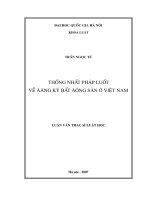 Thống nhất pháp luật về đăng ký bất động sản ở việt nam  luận văn ths  luật 