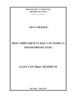 Phát triển dịch vụ hậu cần nghề cá thành phố đà nẵng 
