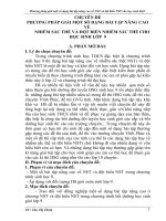 PHƯƠNG PHÁP GIẢI MỘT SỐ DẠNG BÀI TẬP NÂNG CAO VỀ          NHIỄM SẮC THỂ VÀ ĐỘT BIẾN NHIỄM SẮC THỂ CHO HỌC SINH LỚP  9