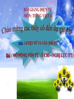 Bài giảng tiếng việt 4 tuần 13 bài luyện từ và câu   mở rộng vốn từ ý chí   nghị lực 