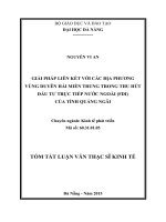 Giải pháp liên kết với các địa phương vùng duyên hải miền trung trong thu hút đầu tư trực tiếp nước ngoài (FDI) của tỉnh quảng ngãi 