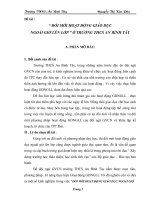 ĐỔI MỚI HOẠT ĐỘNG GIÁO DỤC NGOÀI GIỜ LÊN LỚP ” Ở TRƯỜNG THCS AN BÌNH TÂY