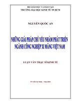 Những giải pháp chủ yếu nhằm phát triển ngành công nghiệp xi măng việt nam 
