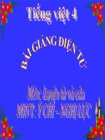 Bài giảng tiếng việt 4 tuần 12 bài luyện từ và câu   mở rộng vốn từ ý chí   nghị lực 