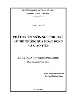 Phát triển ngôn ngữ cho trẻ ấu nhi thông qua hoạt động và giao tiếp