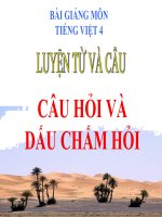 Bài giảng tiếng việt 4 tuần 13 bài luyện từ và câu   câu hỏi và dấu chấm hỏi 