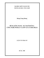 Hệ đa sóng mang đa người dùng công nghệ wimax Và lớp vật lý ieee 802.16