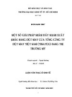 Một số giải pháp đẩy mạnh xuất khẩu hàng dệt may của tổng công ty dệt may việt nam (VINATEX) sang thị trường mỹ 