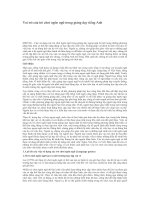 Vai trò của trò chơi ngôn ngữ trong giảng dạy tiếng anh