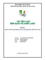 Phân tích ngành khai thác và thăm dò dầu khí việt nam 