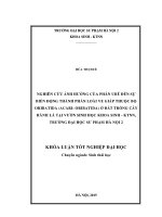 Nghiên cứu ảnh hưởng của phân urê đến sự biến động thành phần loài ve giáp thuộc bộ oribatida (acari oribatida) ở đất trồng cây hành lá tại vườn sinh học khoa sinh   KTNN, trường đại học sư phạm hà nội 2 
