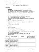 giáo án tích hợp môn hóa 8 bài 12 – tiết 17 sự BIẾN đổi CHẤT 