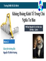 Thuyết trình Mác Lê Nin: kHỦNG HOẢNG KINH TẾ CỦA CHỦ NGHIÃ TƯ BẢN