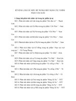 KĨ NĂNG làm các KIỂU đề THI đại HOC DẠNG câu 5 điểm PHẦN văn XUÔI  