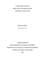 IC implementation of a bioelectric acquisition system for medical application