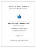 Factor effecting guests satisfaction toward luxury hotel in ho chi minh city   a mediation analysis of perceived service quality
