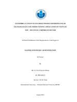 An empirical study on macroeconomic determinants of exchange rate and stree testing application on vietnam non financial corporate sector