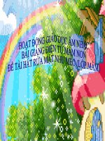 Bài giảng điện tử mầm non lớp Mầm đề tài hát rửa mặt như mèo