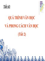 QUÁ TRÌNH văn học và PCVH   tiết 2