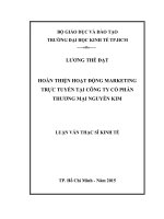 Hoàn thiện hoạt động marketing trực tuyến tại công ty cổ phần thương mại nguyễn kim 