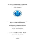 The effect of foreign ownership on dividend policy the case of listed companies on hose