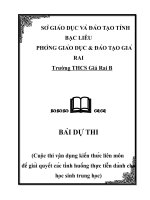 Giải quyết tình huống môn tiếng anh có liên quan đến môn giáo dục công dân và lịch sử   