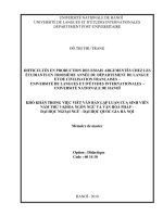 Khó khăn trong việc viết văn bản lập luận của sinh viên năm thứ 3 khoa ngôn ngữ và văn hóa pháp   đại học ngoại ngữ 