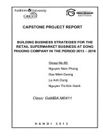 Building business strategies for the retail supermarket business at dong phuong company in the period 2013 2018 
