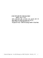 CHUYÊN đề ôn THI đại học môn NGỮ văn  LUYỆN các DẠNG đề về bài THƠ tây TIẾN của QUANG DŨNG 