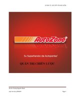 Quản trị chiến lược công ty auto zone 