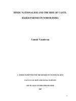 Hindu nationalism and the rise of caste based parties in north india (1984 2004)