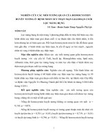 Nghiên cứu các mối tương quan của homocystein huyết tương ở  bệnh nhân suy thận mạn giai đoạn cuối lọc màng bụng