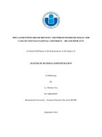 The gap between brand identify and perceived brand image the case of vietnam national university   ho chi minh city